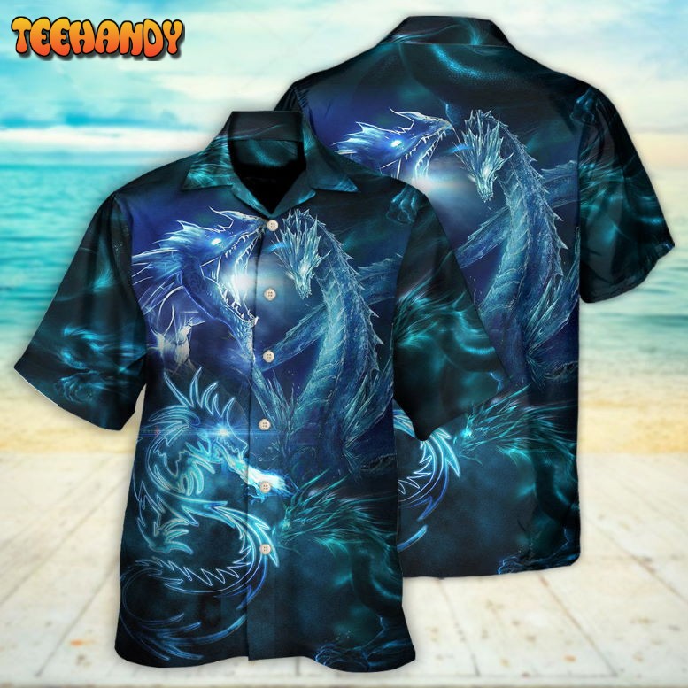 Dragon Neon Lighting Bright Led Hawaiian Shirt