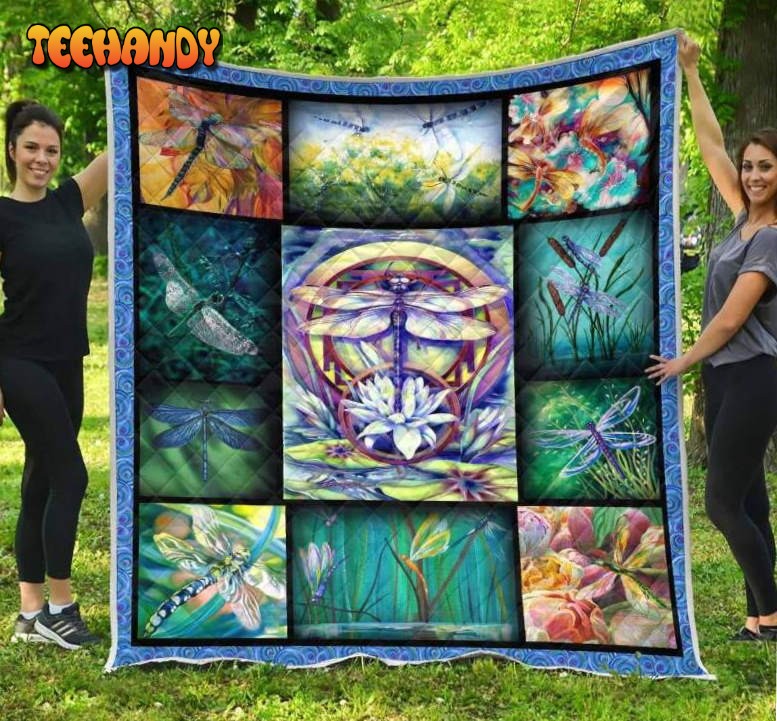 Dragonfly A Lovely Morning 3D Quilt Blanket