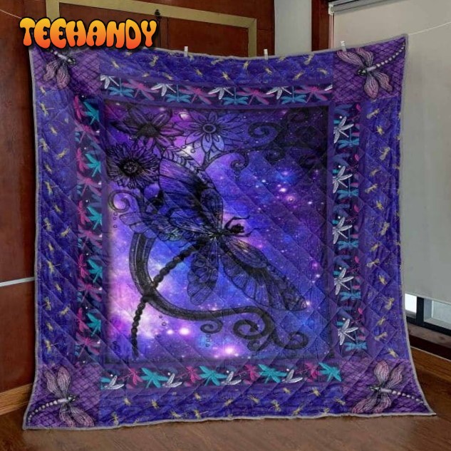 Dragonfly Ring My Bell Christmas Gift 3D Quilt Blanket