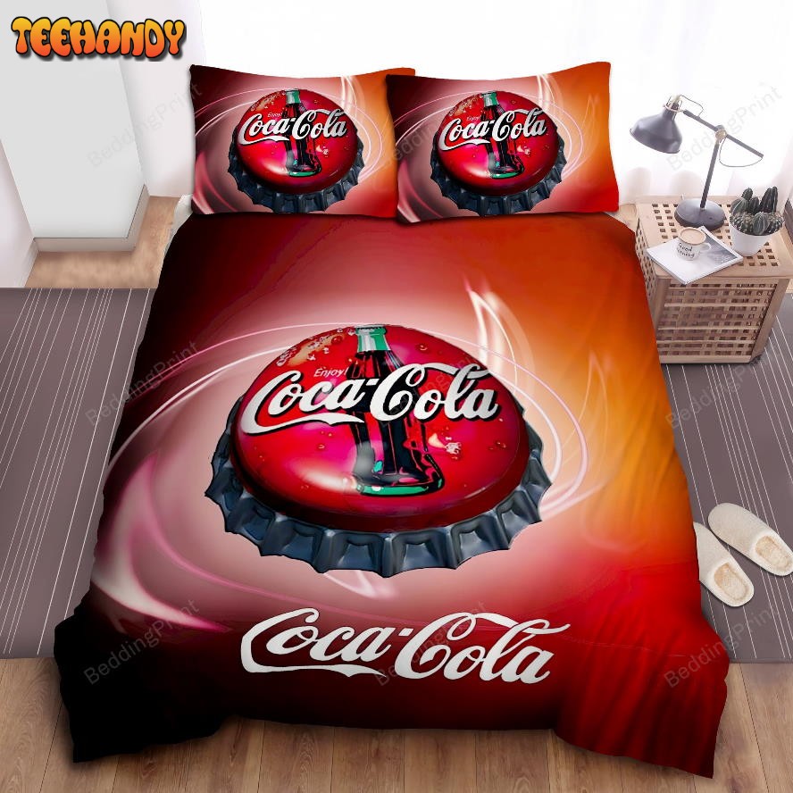 Enjoy Coca-Cola Bottle Cap Illustration Bedding Sets