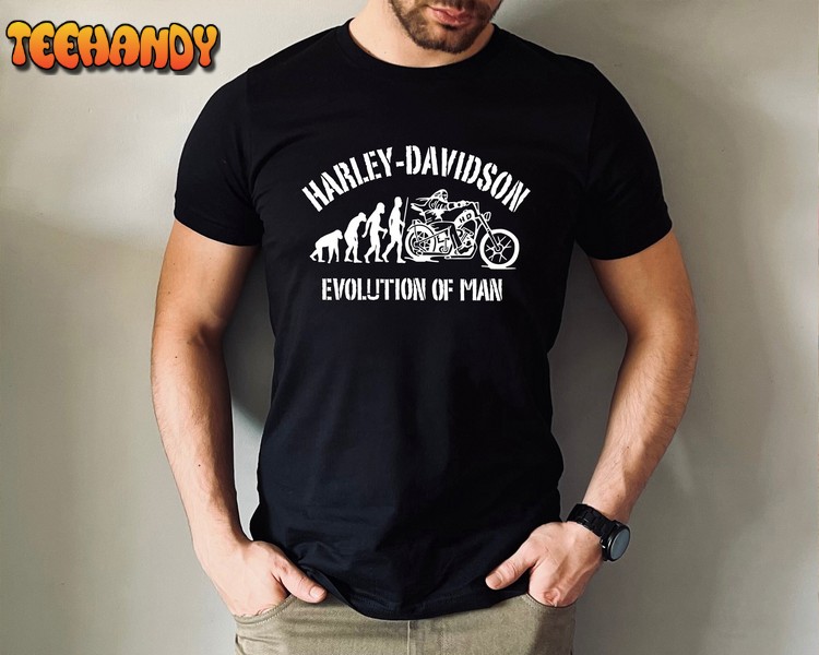 Evolution OF Man Harley Davidson T-Shirt