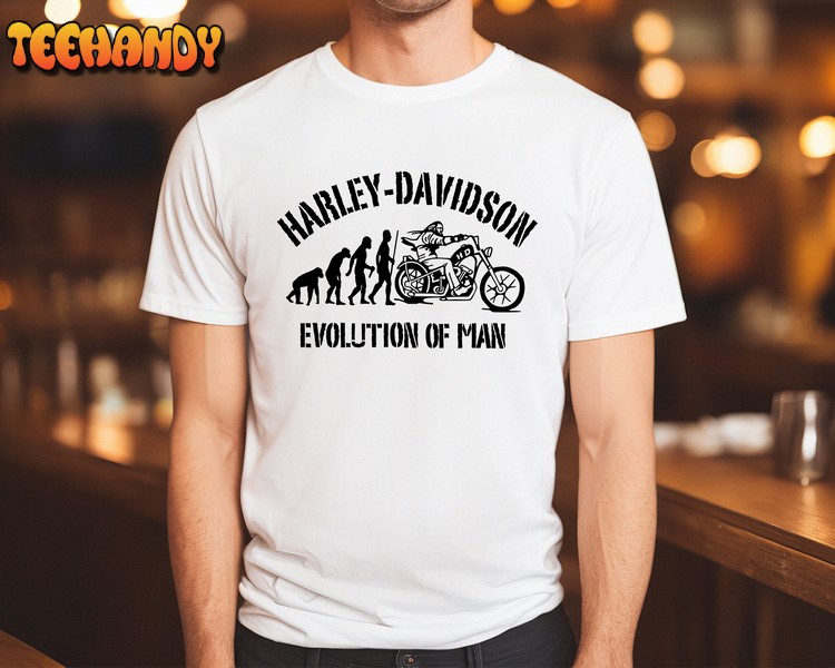 Evolution OF Man Harley Davidson T-Shirt