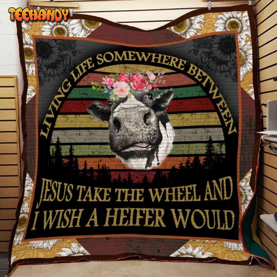 Farmer Heifer 3D Customized Quilt Blanket