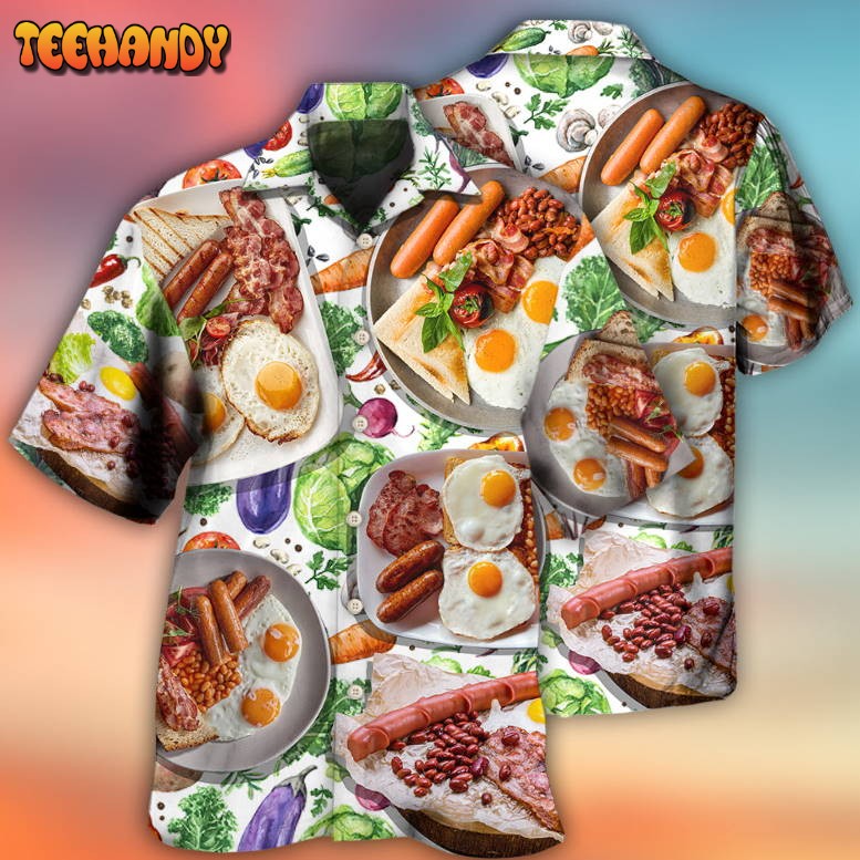 Food Breakfast Sausage Art Style Hawaiian Shirt