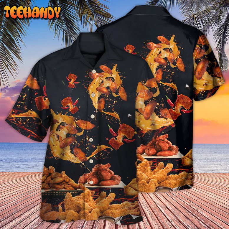 Food Chicken Wing Fast Food Delicious Hawaiian Shirt