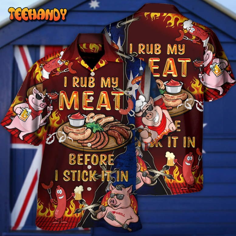 Food I Rub My Meat Australian Hawaiian Shirt