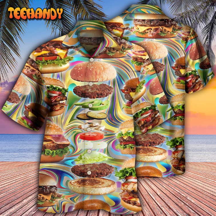 Food Lover My Love Is For Hamburger Hawaiian Shirt