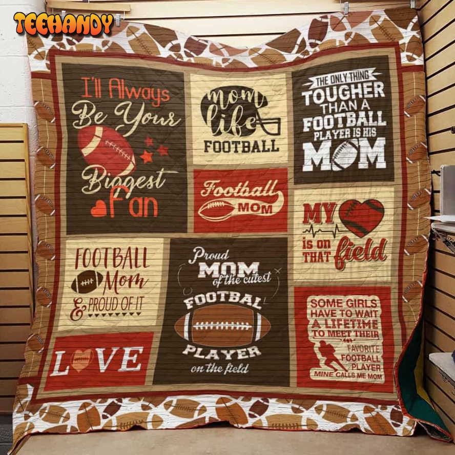 Football Mom 3D Customized Quilt Blanket