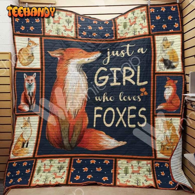 Foxgirl Loves Fox 3D Quilt Blanket