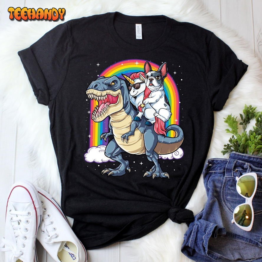 French Bulldog Unicorn T-rex Shirt