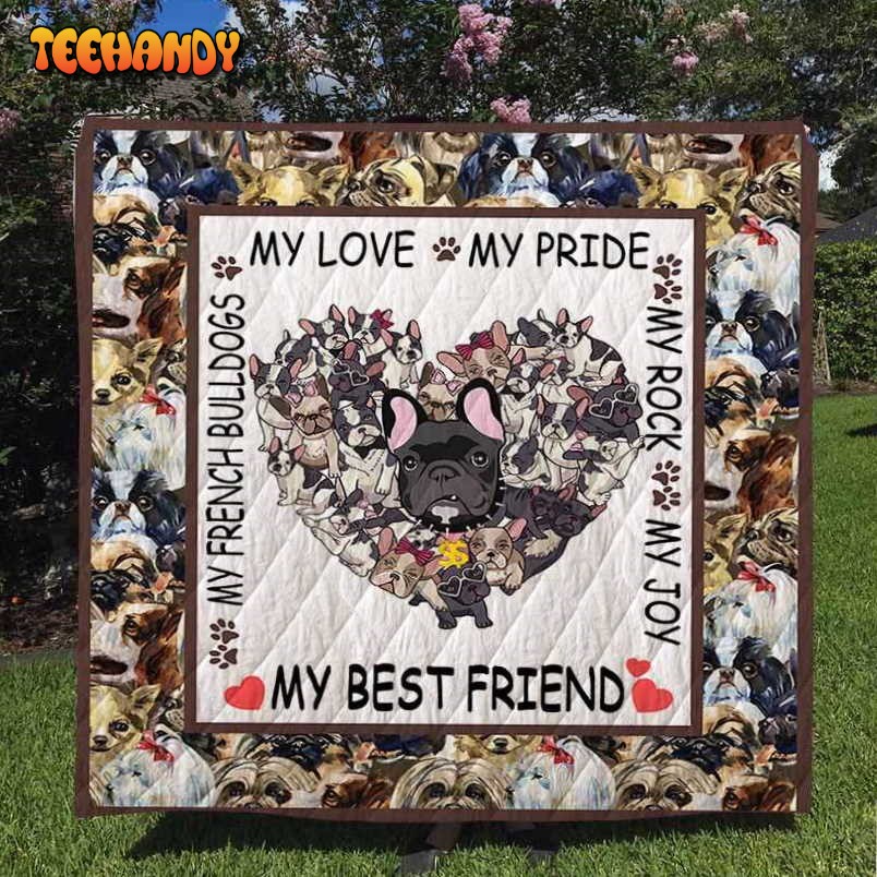 French Bulldogs 3D Customized Quilt Blanket