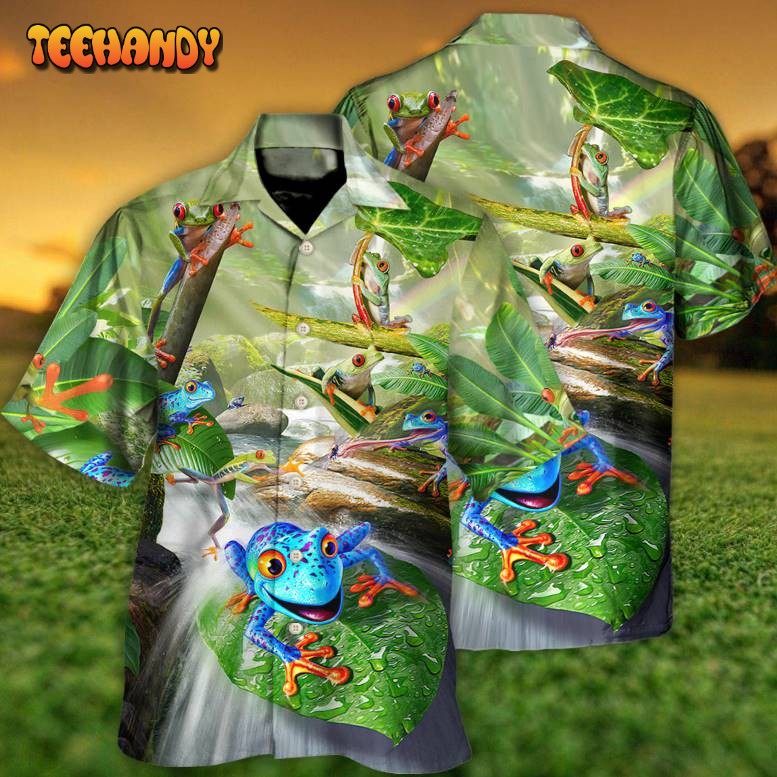 Frog Every Journey Begins With A Single Hop Hawaiian Shirt