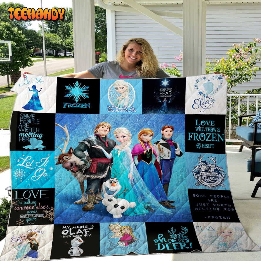 Frozen Disney Christmas Movie 3d Quilt Blanket