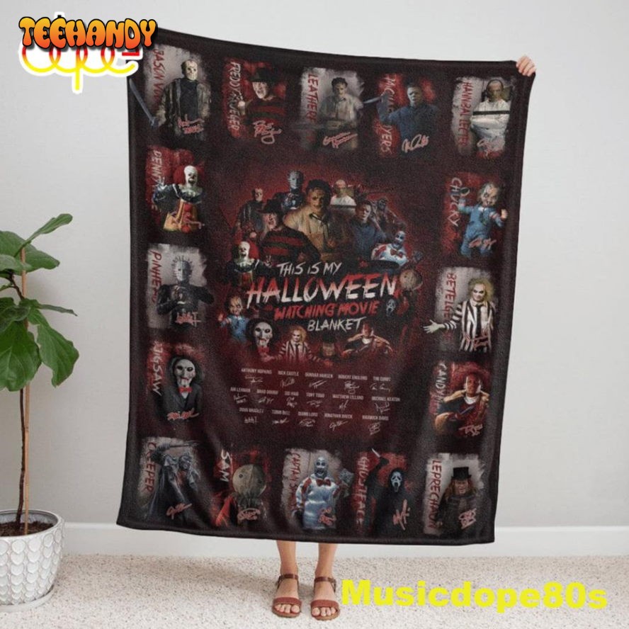 Full Horror Halloween Movie Blanket