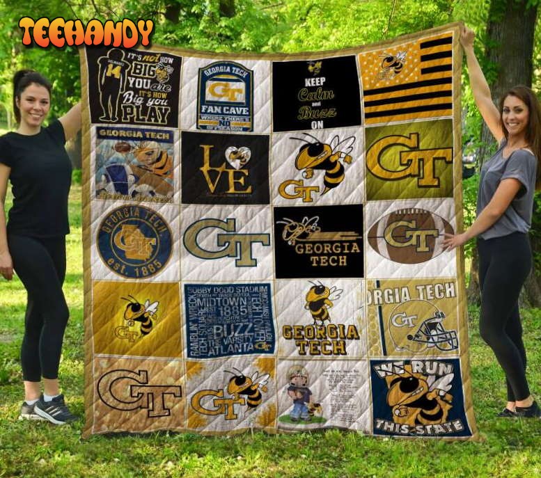 Georgia Tech Yellow Jackets 3D Customized Quilt Blanket