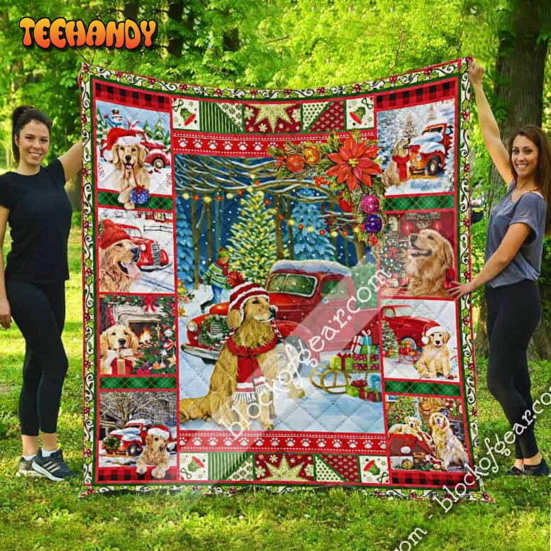 Golden Retriever The Wonderful Time 3D Quilt Blanket