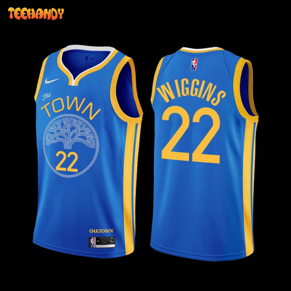 Golden State Warriors Andrew Wiggins 2022-23 Blue Earned Edition Jersey