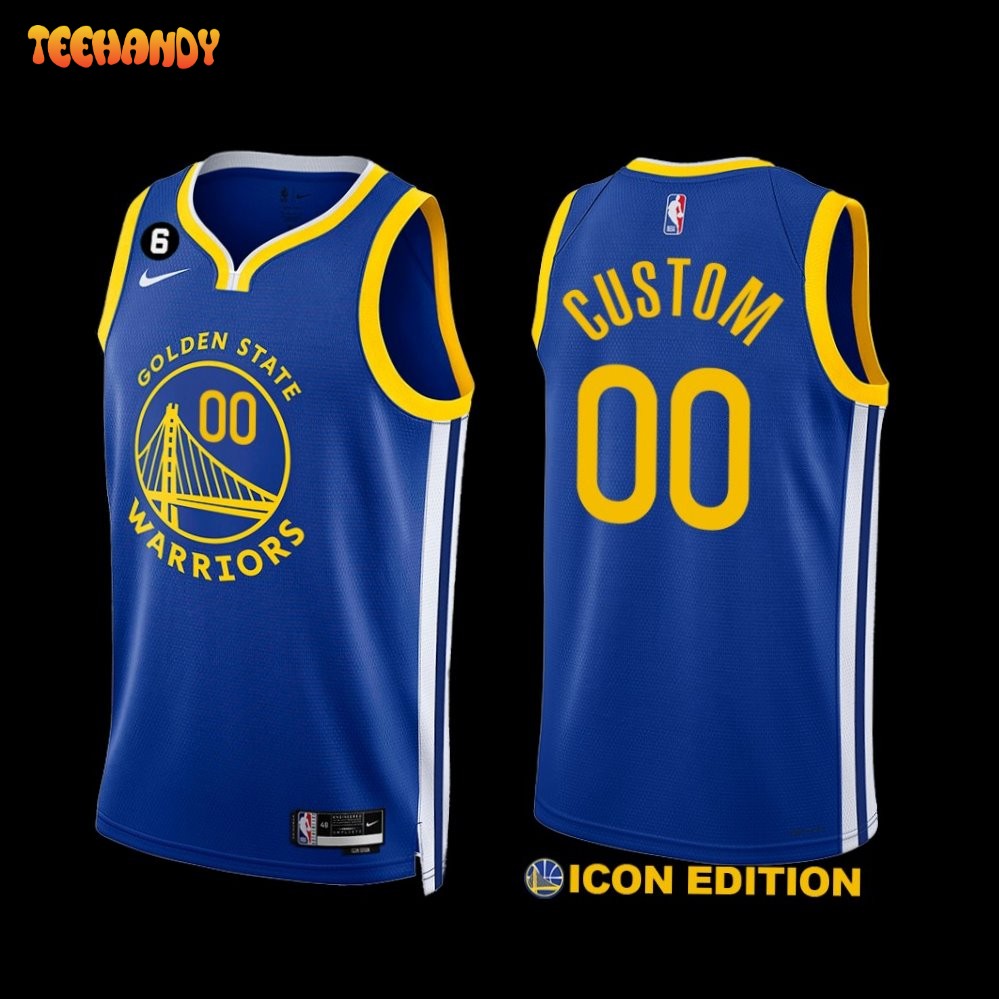 Golden State Warriors Custom 2022-23 Icon Edition Jersey Royal
