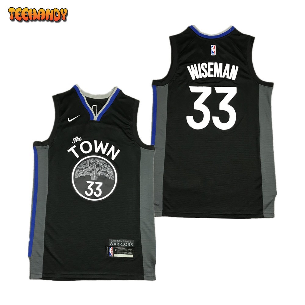 Golden State Warriors James Wiseman City Black Jersey