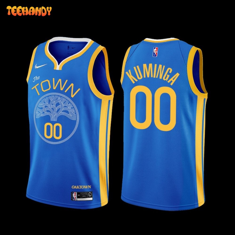 Golden State Warriors Jonathan Kuminga 2022-23 Blue Earned Edition Jersey