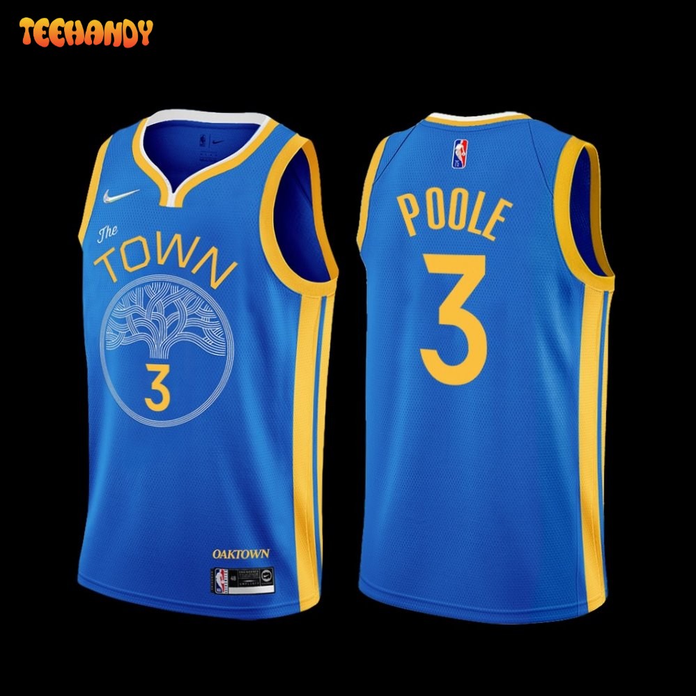 Golden State Warriors Jordan Poole 2022-23 Blue Earned Edition Jersey