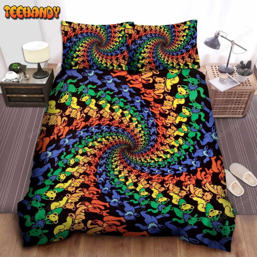 Grateful Dead Colorful Dancing Bears Pattern Bedding Sets