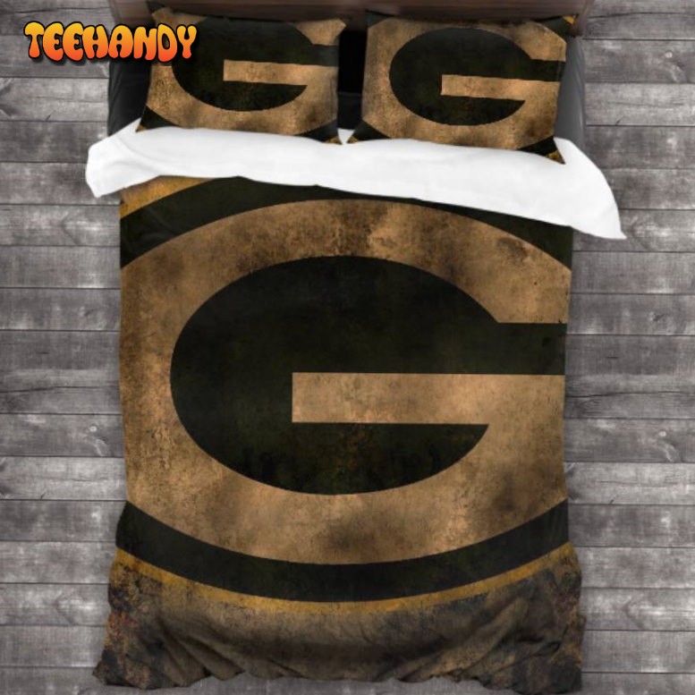 Green Bay Packers Logo Bedding Set 3PCS Pillowcases Comforter