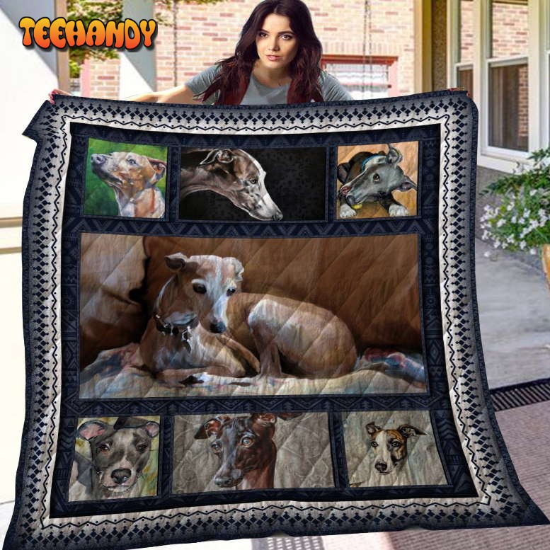 Greyhound 3D Customized Quilt Blanket