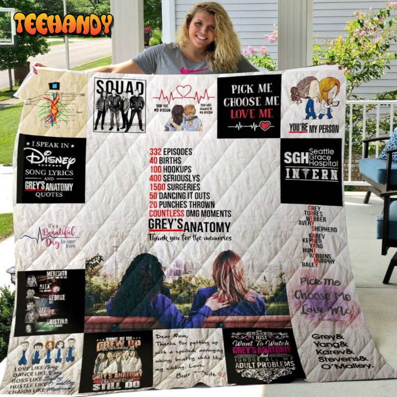 Greys Anatomy Poster 3D Quilt Blanket