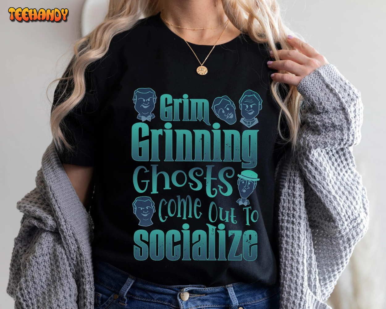 Grim Grinning Ghosts Come Out To Socialize Shirt, Haunted Mansion Shirt