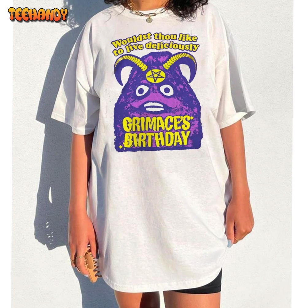 Grimace Birthday Shirt, Funny Hbd Grimace Shirt,Funny Face Hbd Shirt