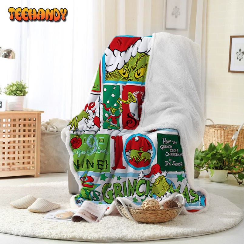 Grinch Countdown Christmas Blanket