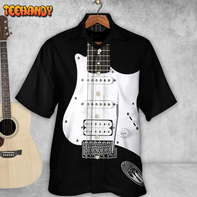 Guitar Black Electric Guitar Hawaiian Shirt