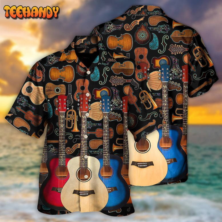 Guitar Lover Happy Life With Music Hawaiian Shirt