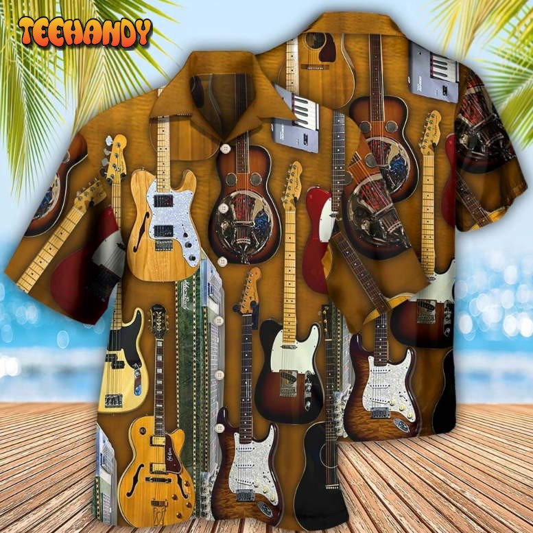 Guitar Vintage Basic Style Hawaiian Shirt