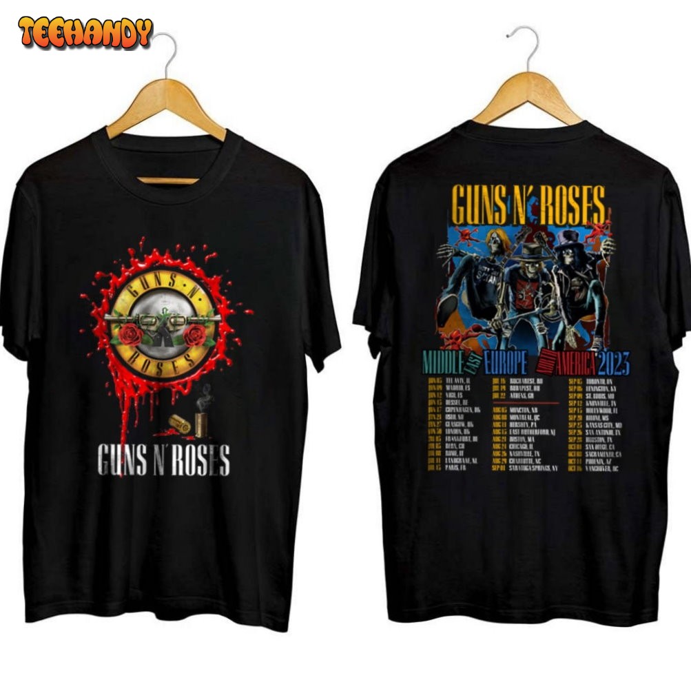 Guns N’ Roses Music Tour 2023 Double Side Shirt