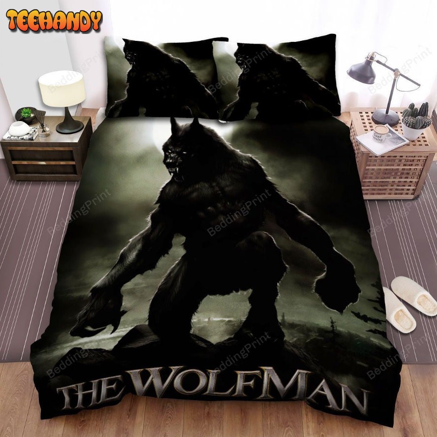 Halloween Black Werewolf In Full Moon Night Bedding Sets