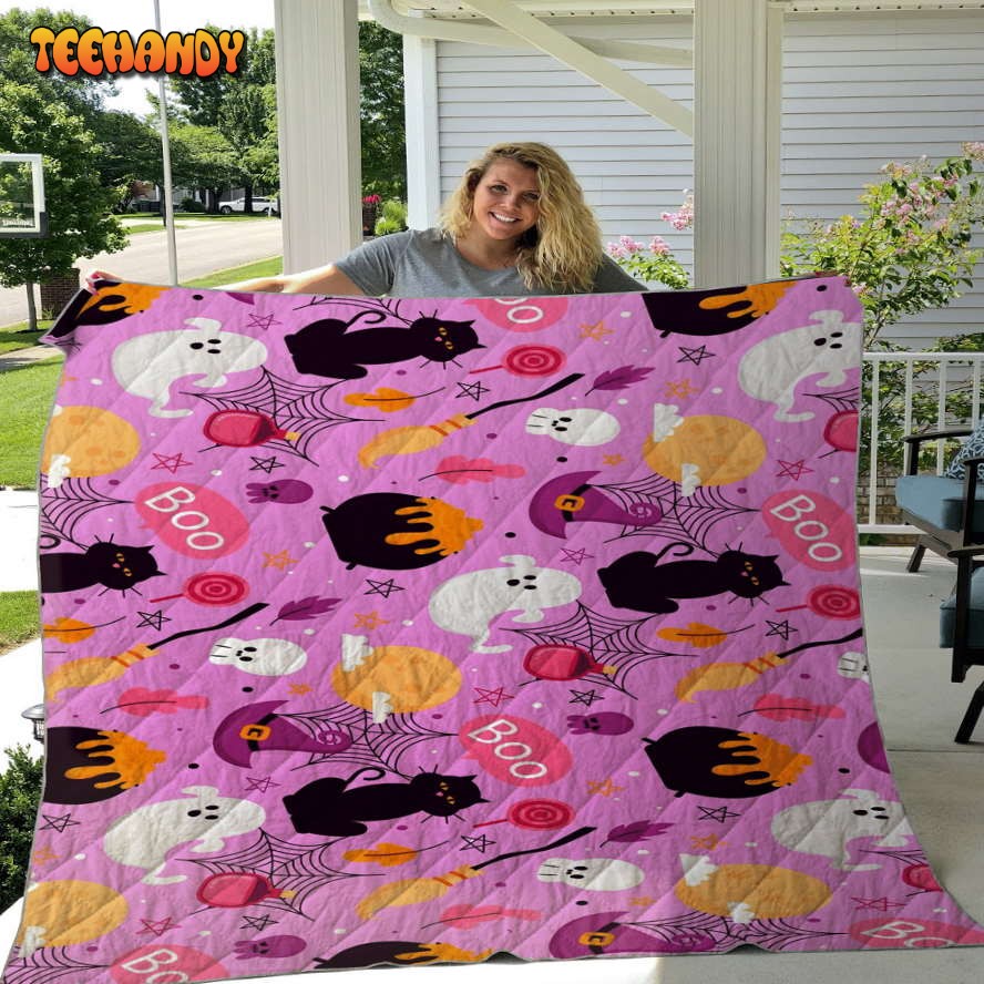 Halloween Boo Sherpa Blanket Throw Halloween Decor Horror Themed Blanket