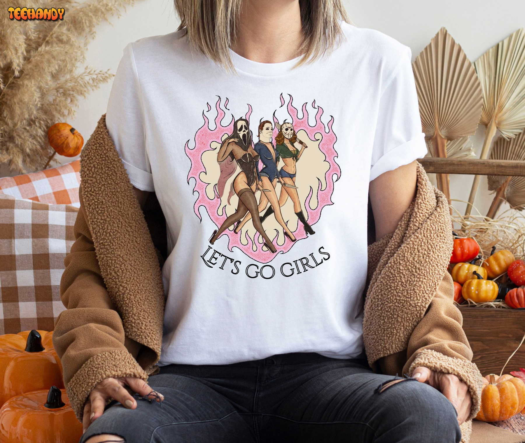 Halloween Let’s go Girls Horror girls Shirt, Funny Horror Shirt