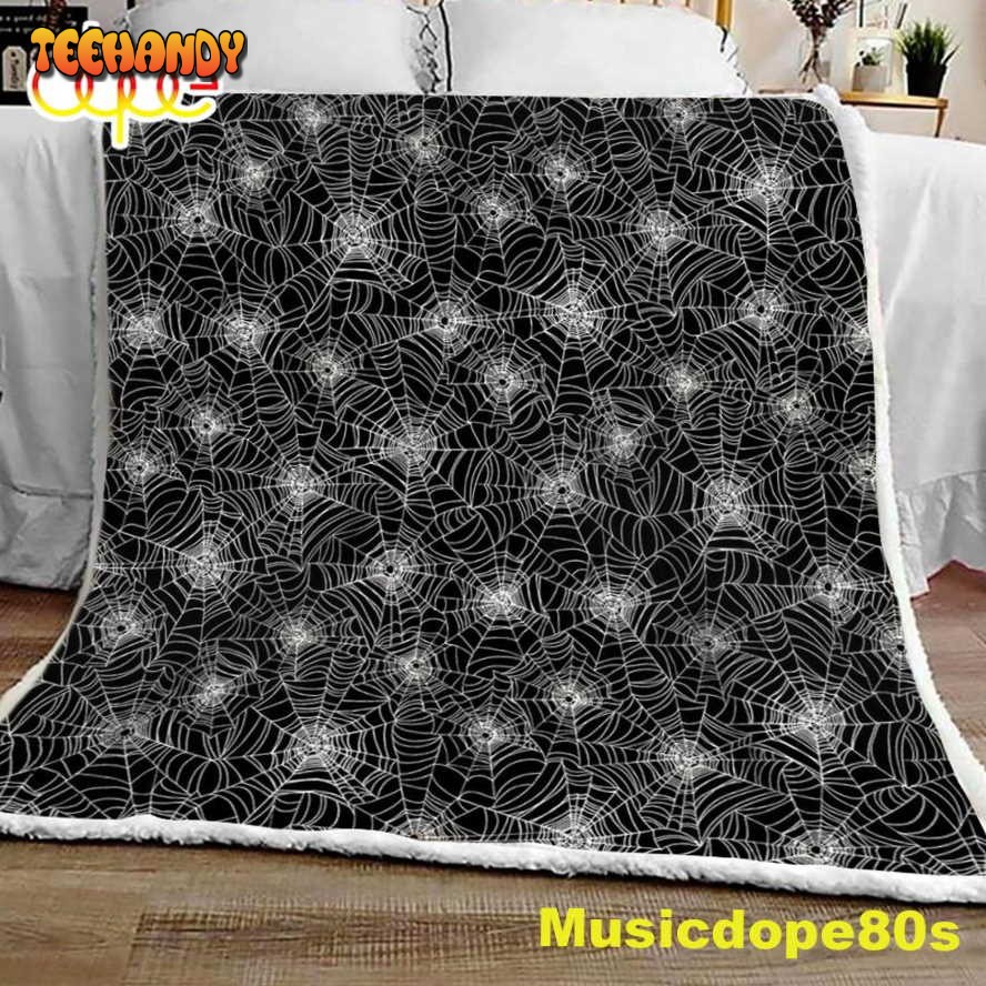 Halloween Spider Web Halloween Sofa Fleece Throw Blanket  Halloween Gifts