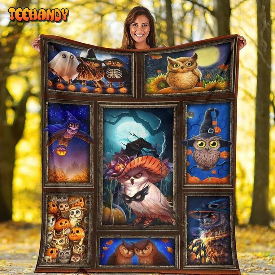 Halloween Witch Owns Sherpa Halloween Adult Blanket Pumpkins Blanket