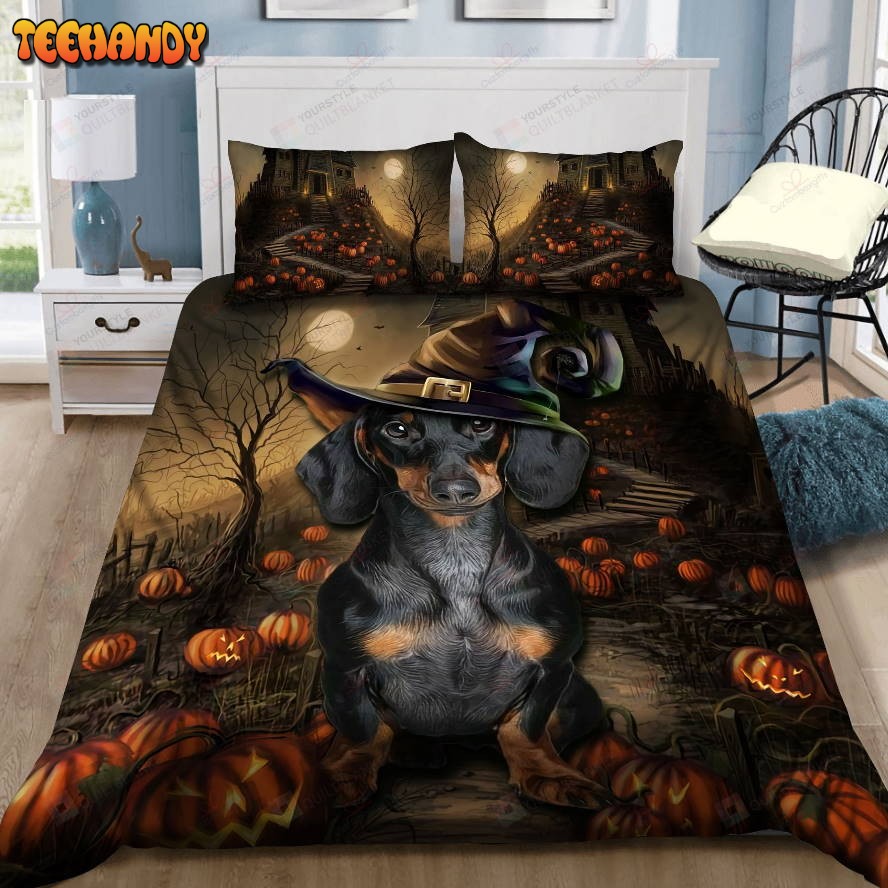 Halloween With Dachshund Bedding Sets