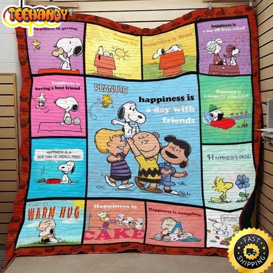 Happiness Is Snoopy The Peanuts Movie Snoopy Dog Blanket