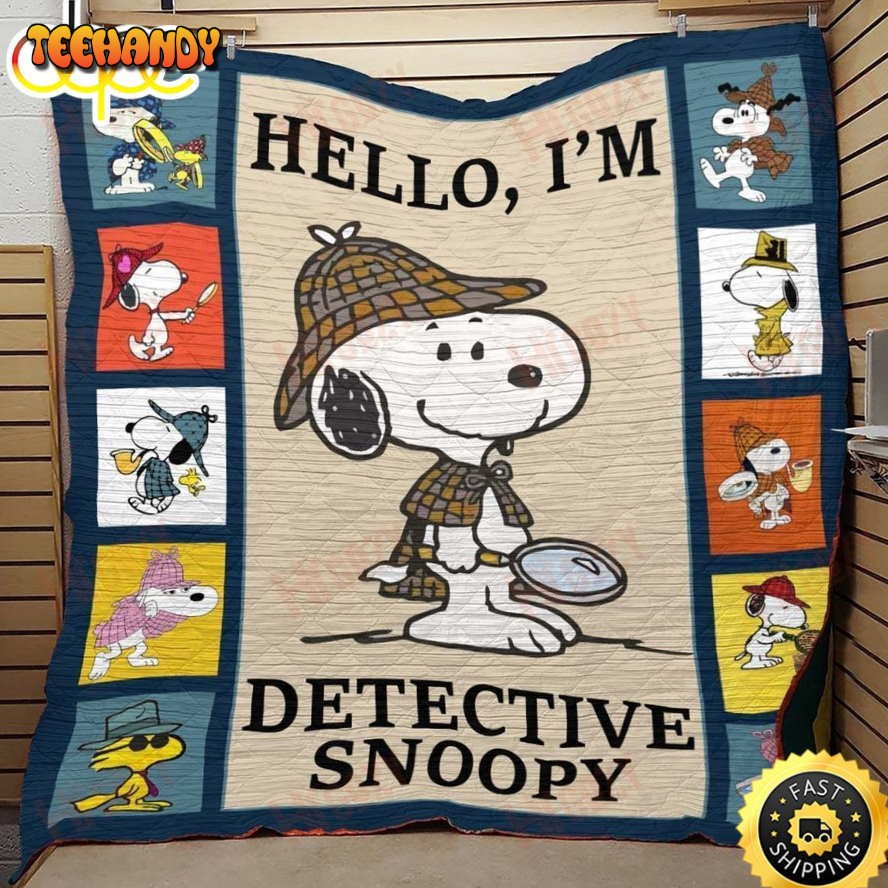 Hello I’M Detective Snoopy The Peanuts Movie Snoopy Dog Blanket