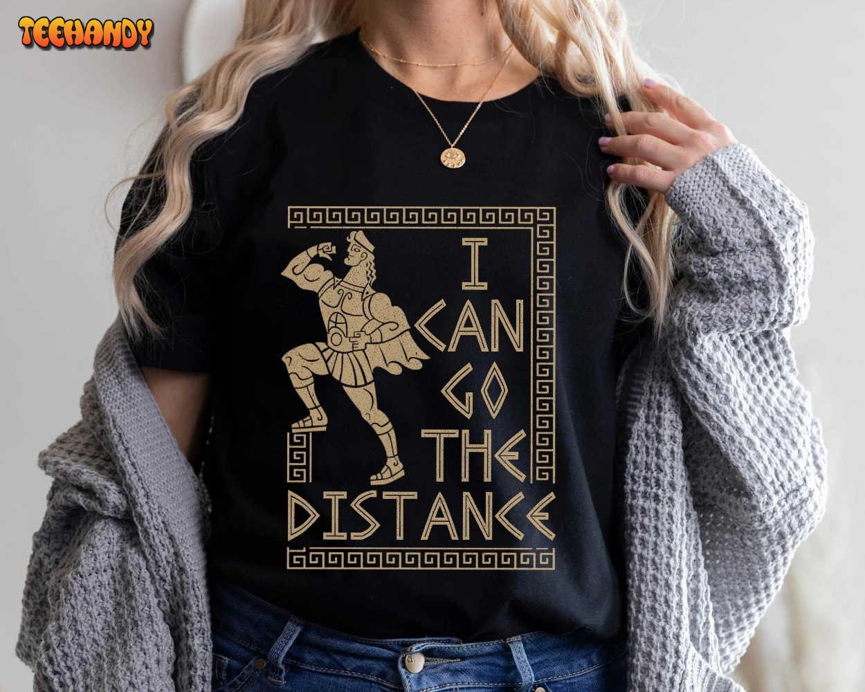 Hercules I Can Go The Distance Greek Background Graphic Shirt