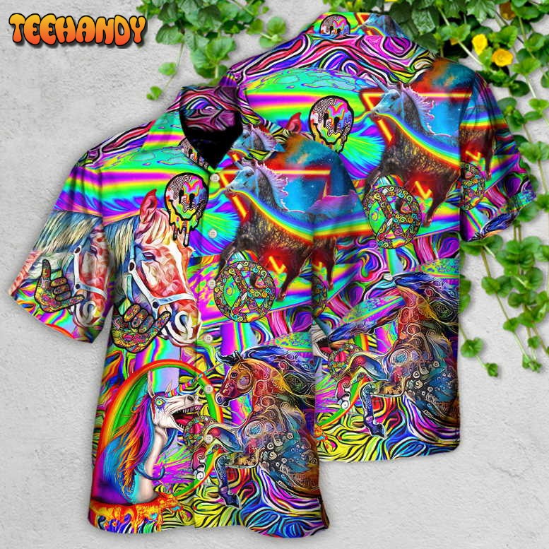 Hippie Horse Run For You Hawaiian Shirt