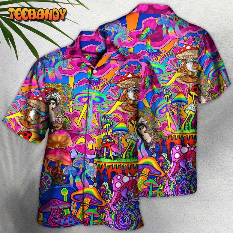 Hippie Magic Trippy Mushroom Awesome Hawaiian Shirt