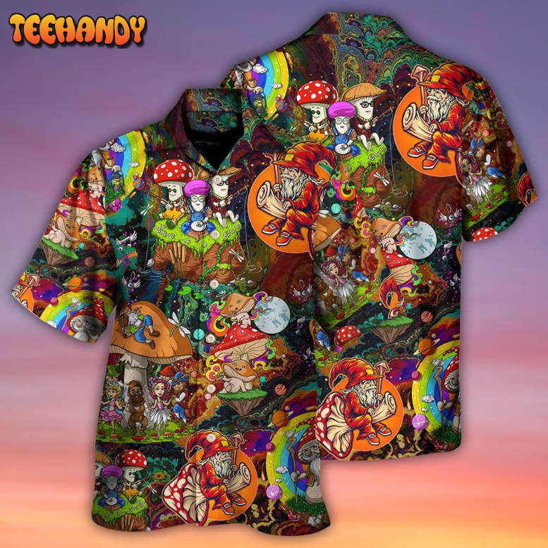 Hippie Mushroom Trippy Colorful Lover Hawaiian Shirt