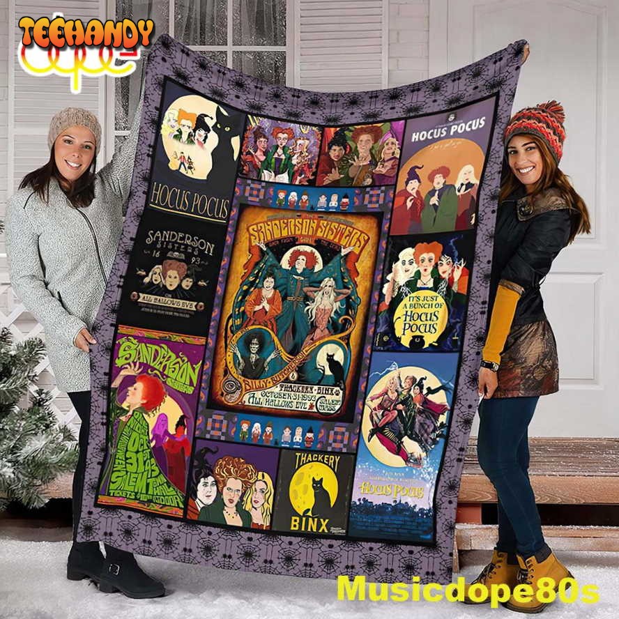 Hocus Pocus Halloween Quilt Blanket Bedding Family Gift