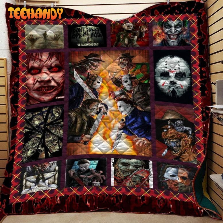 Horror Squad Quilt Blanket